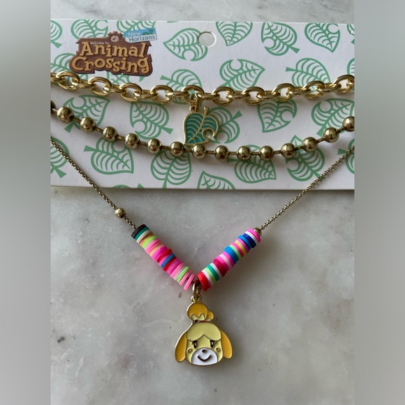 NWT- Nintendo Animal Crossing set of Choker Necklaces from Hot Topic. Never worn - Picture 2 of 5